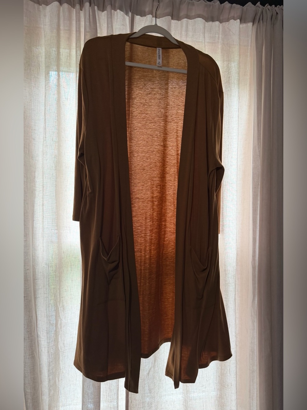 Lightweight Open Front Long Cardigan- Mustard Yellow